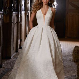 Morilee Rose 6918 Wedding Gown Size 12 NEW Pockets Ball gown